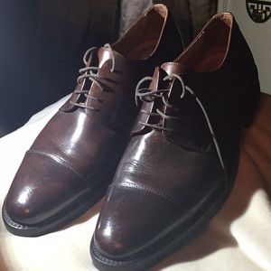 MENS Johnston&Murphy LEATHER DRESS SHOES, SIZE 12